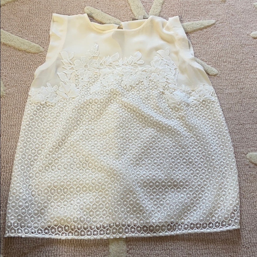 Loft Ivory Sleeveless Blouse